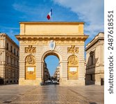 Triumphal Arch or Arc de Triomphe in Montpellier city in France