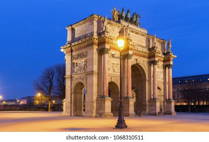 The Triumphal Arch of Carrousel located at the place of Carrousel in Paris.It was built between 1806 and 1808 to commemorate Napoleon's victories.