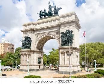 Triumphal Arch At The Grand Army Plaza In Brooklyn, New York City