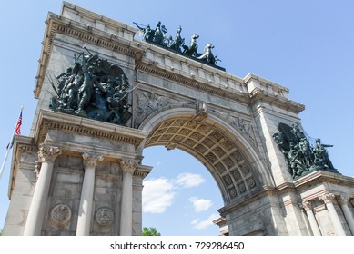 Triumphal Arch At The Grand Army Plaza In Brooklyn, New York City