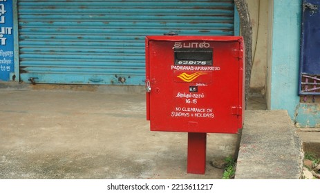 Trivandrum, India - October 4 2022: Post Box At Padmanabhapuram Fort 