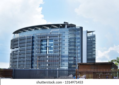 TRIVANDRUM, KERALA, INDIA, APRIL 20, 2018: UST Global, Technopark, Thiruvananthauram. The Office Building Of The IT Company Solving Next-generation Technology Problems For Fortune 500 Companies