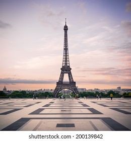Trocadero and Eiffel Tower at sunshine. Paris, France. - Shutterstock ID 200139842