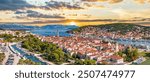 Trogir Skyline Aerial near Split, Croatia