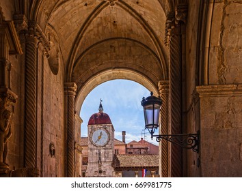 Trogir Tower Architectural View, Cathedral Church, Croatia