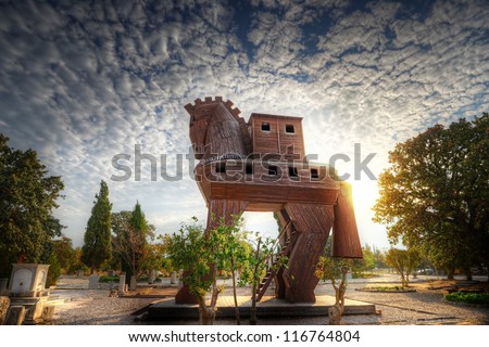 Trojan horse Troy Turkey