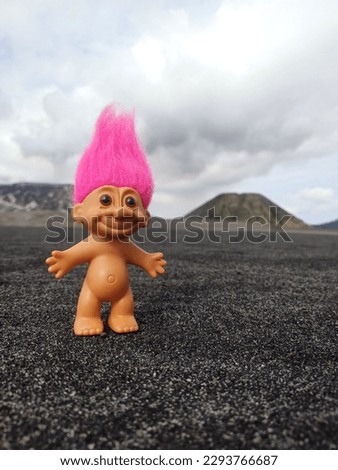 troll doll on the Bromo mountain 