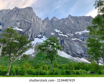 The Troll Wall In Moere Og Romsdal In Norway