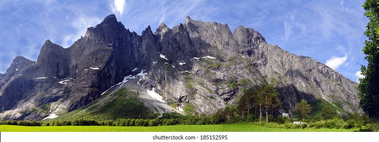 The Troll Wall Panoramic In Norway