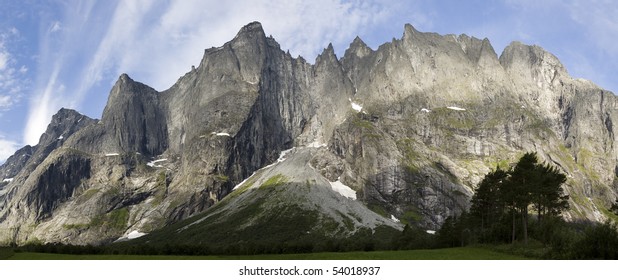 The Troll Wall Panoramic In Norway