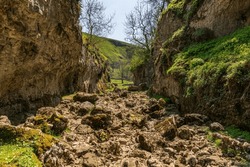 Troller's Gill, Near Skyreholme In The Lower Wharfedale, North Yorkshire, England, UK