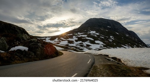 Trollstigen Road In Norway - Curvy Mountain Road In Winter