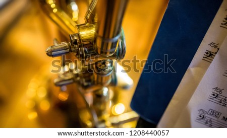 Trombone in a abstract macro view