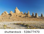 Trona Pinnacles are nerarly 500 tufa spires hiddeen in California Desert National Conservation Area, not far from the Death Valley National Park, California, USA. 