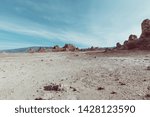 trona pinnacles seen from above