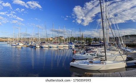 Trondheim, Norway - 10 NOV 2014: Boats and yauchts moored in the port of the the city - Shutterstock ID 1750359593