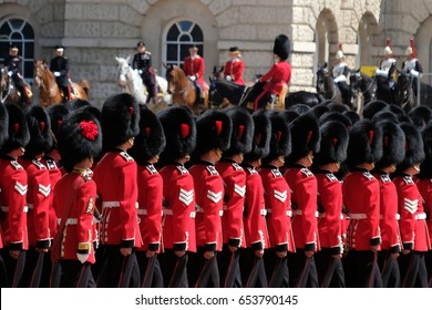 Trooping the Colour ceremony, London on a sunny day