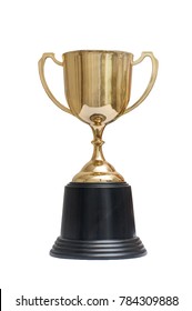 Trophy Gold On White Background