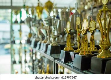 Trophy winner award in show room. - Powered by Shutterstock