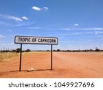 Tropic of Capricorn sign along highway in Namibia, Africa