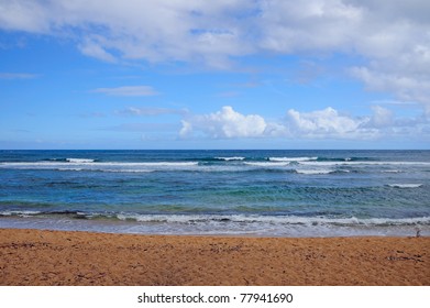 A tropical beach on the east Coast of the Island of Kauai