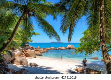 Tropical Beach. Praslin, Seychelles