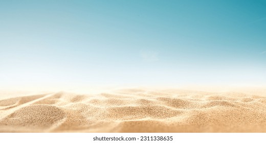 
A tropical beach sand with sky view - Shutterstock ID 2311338635