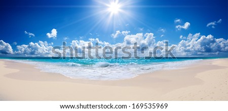 tropical beach and sea - landscape