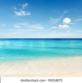 Tropical Beach. Sky And Sea.