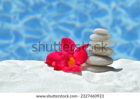 Tropical beach summer spa background