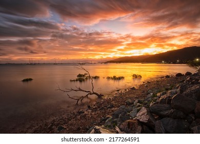 Tropical Beach Sunset In Far North Queensland