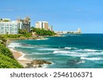 Tropical beach in the urban area of the city of Salvador