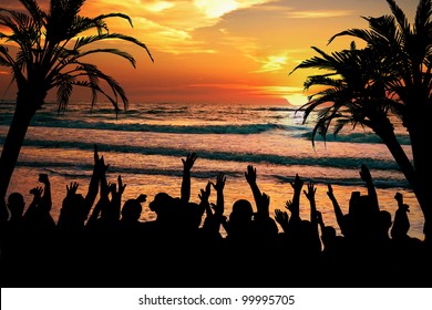 Tropical celebration and beach party concept, perfect for spring break and tropical getaway projects.