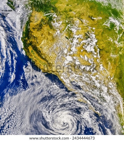 Tropical Depression Blas. . Elements of this image furnished by NASA.