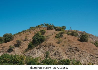 Tropical Green Hill With Blue Sky