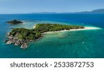 Tropical island Great Barrier Reef Queensland Australia tropical nature drone aerial paradise beach