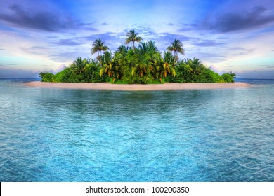 Tropical island of Maldives - Shutterstock ID 100200350
