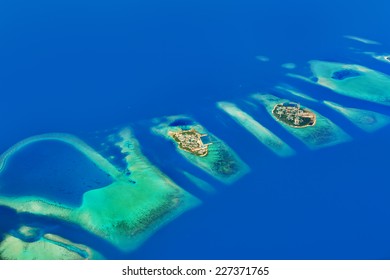 Tropical Island At Maldives - Aerial View