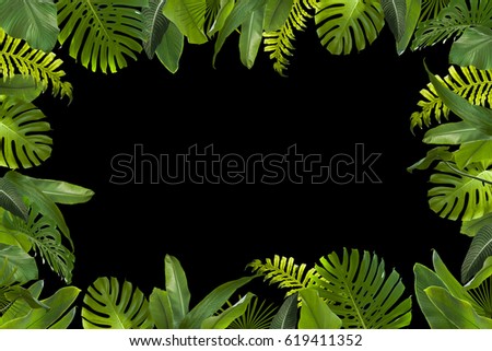 Tropical Jungle Leaves Background 스톡 사진(지금 편집) 619411352 - Shutterstock