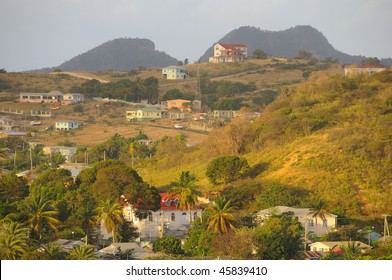 Tropical Landscape on Caribbean Island of Antigua