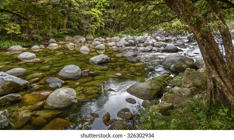 Tropical Mossman Gorge Rocky River Bed