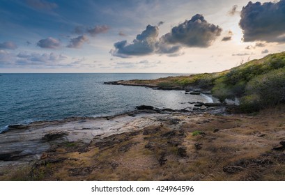Tropical ocean landscape under dramatic blue sky,Tropical island koh samet,Thailand