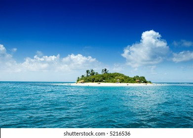 Tropical Remote Island In The Ocean