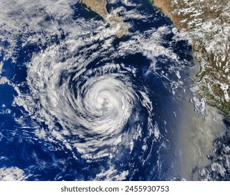 Tropical Storm Dora 04E off Mexico. Tropical Storm Dora 04E off Mexico. Elements of this image furnished by NASA. - Powered by Shutterstock