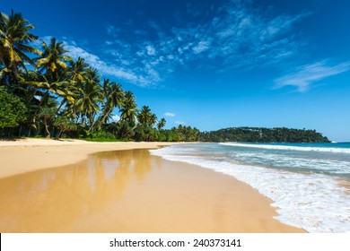 Tropical Vacation Holiday Background - Paradise Idyllic Beach. Sri Lanka