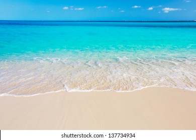 B 107 x L 160 cm für den täglichen Gebrauch tropische Karibik Weiß Strand und friedliches Meer Meer Aquablau Sand Elfenbein Ocean Decor Collection Küchengardine