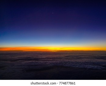 Troposphere View Airplane While Time Sunset Stock Photo 774877861 ...