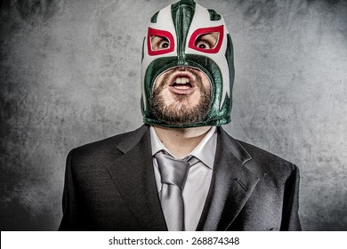 Trouble, Businessman Angry With Mexican Wrestler Mask