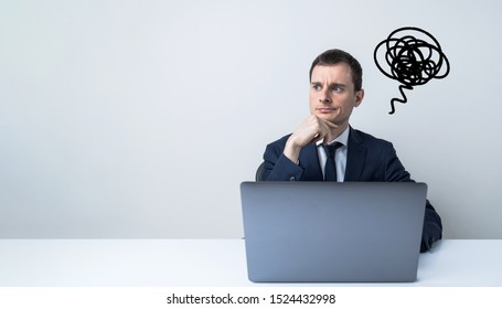Troubled businessman in office.　Trouble of business. - Shutterstock ID 1524432998