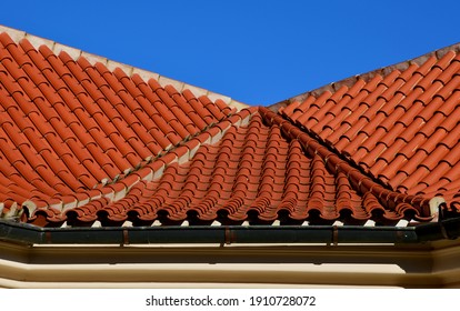 Trough Two Roofs Bent Into Turn Stock Photo (Edit Now) 1910728072